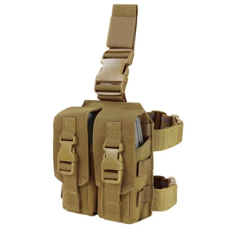 Piernera Porta Cargador Doble Condor Drop Leg M4 MAG Pouch